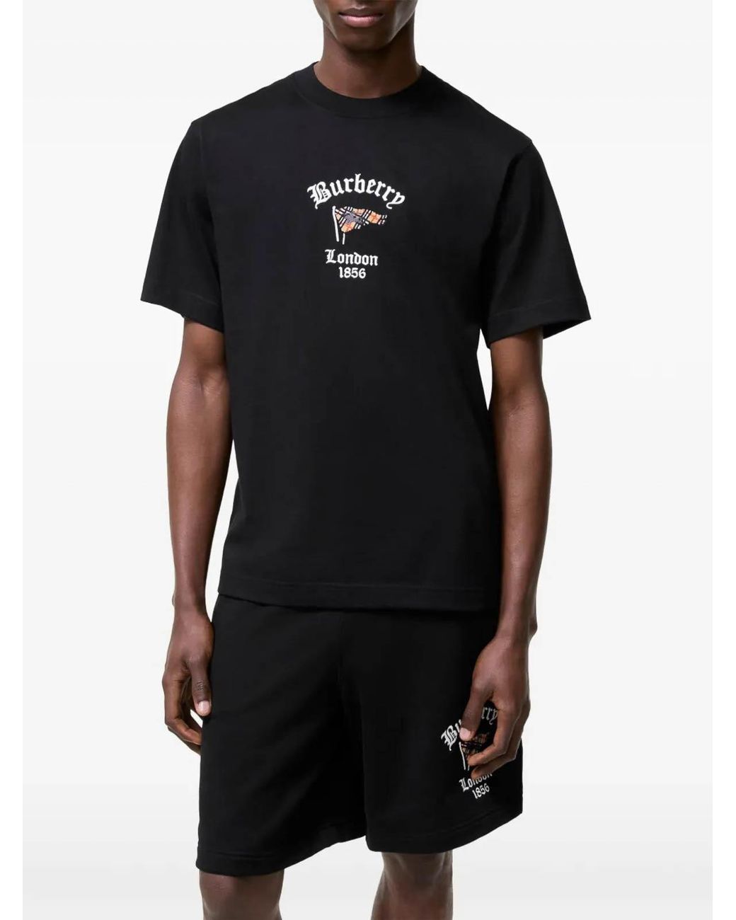 Burberry Black Ryan Flag T-Shirt for men