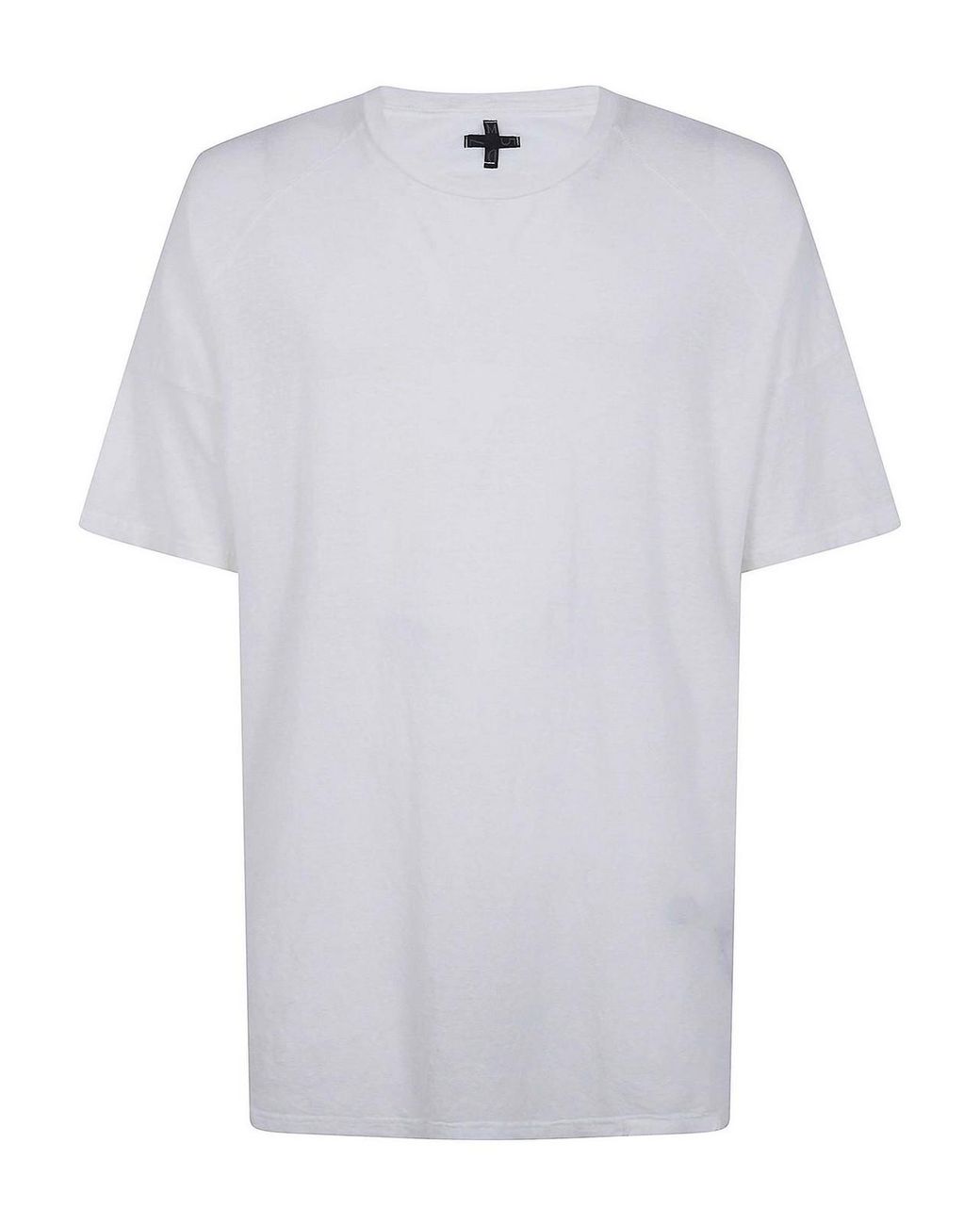 MD75 White Linen Oversized T-Shirt for men