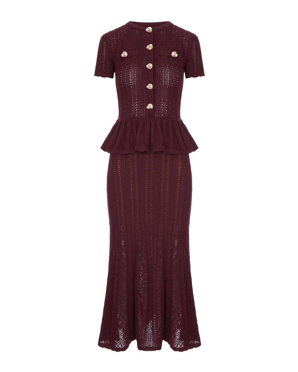 Self-Portrait Purple Long Dress