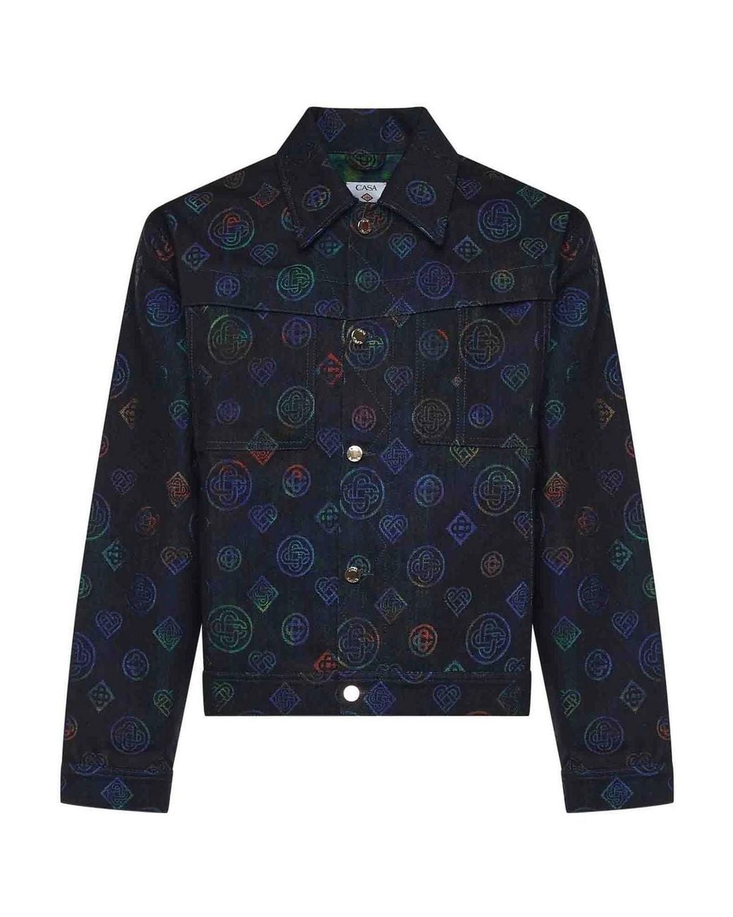 Casablanca Blue Heatmap Denim Jacket for men