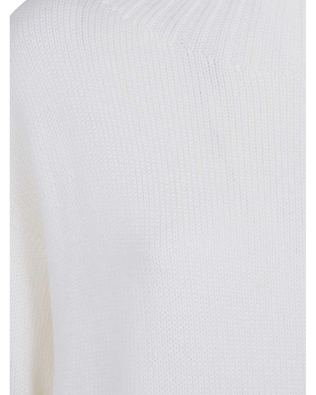 Drumohr White Turtle Neck Sweater
