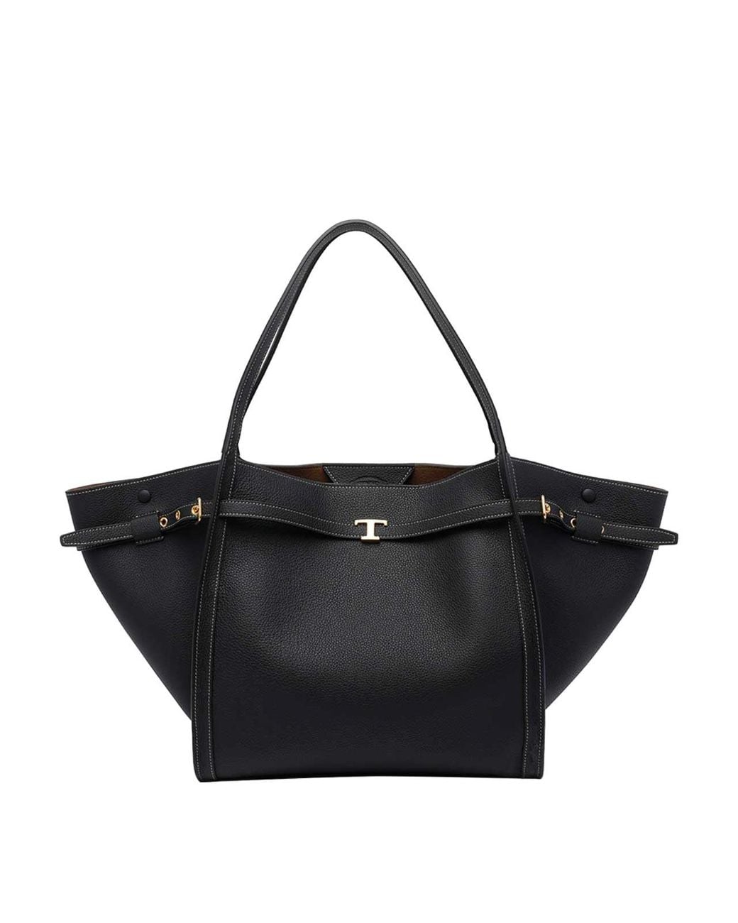 Tod's Black Medium Leather Shopping Bag