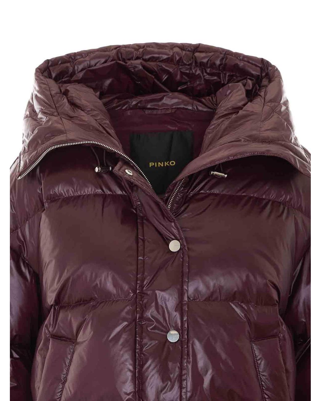 Mulberry Purple Bordeaux Impasto Down Jacket