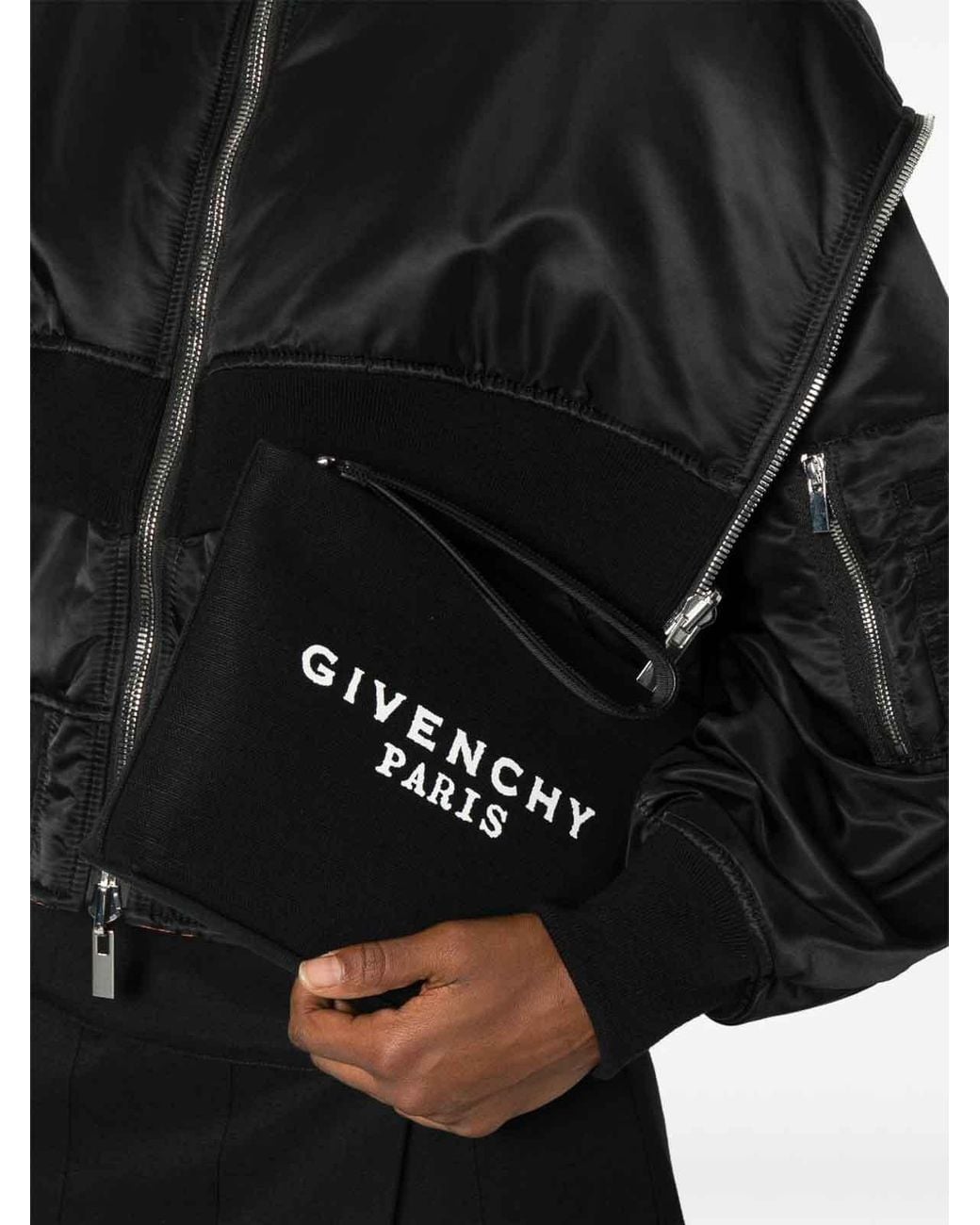Givenchy Black Logo Cotton Pouch