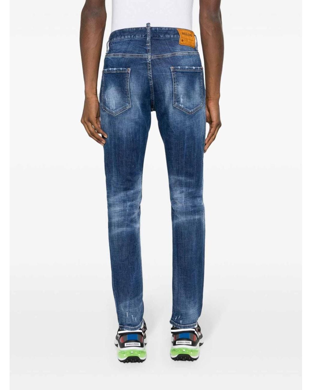 DSquared² Blue Mustache Effect Jeans for men