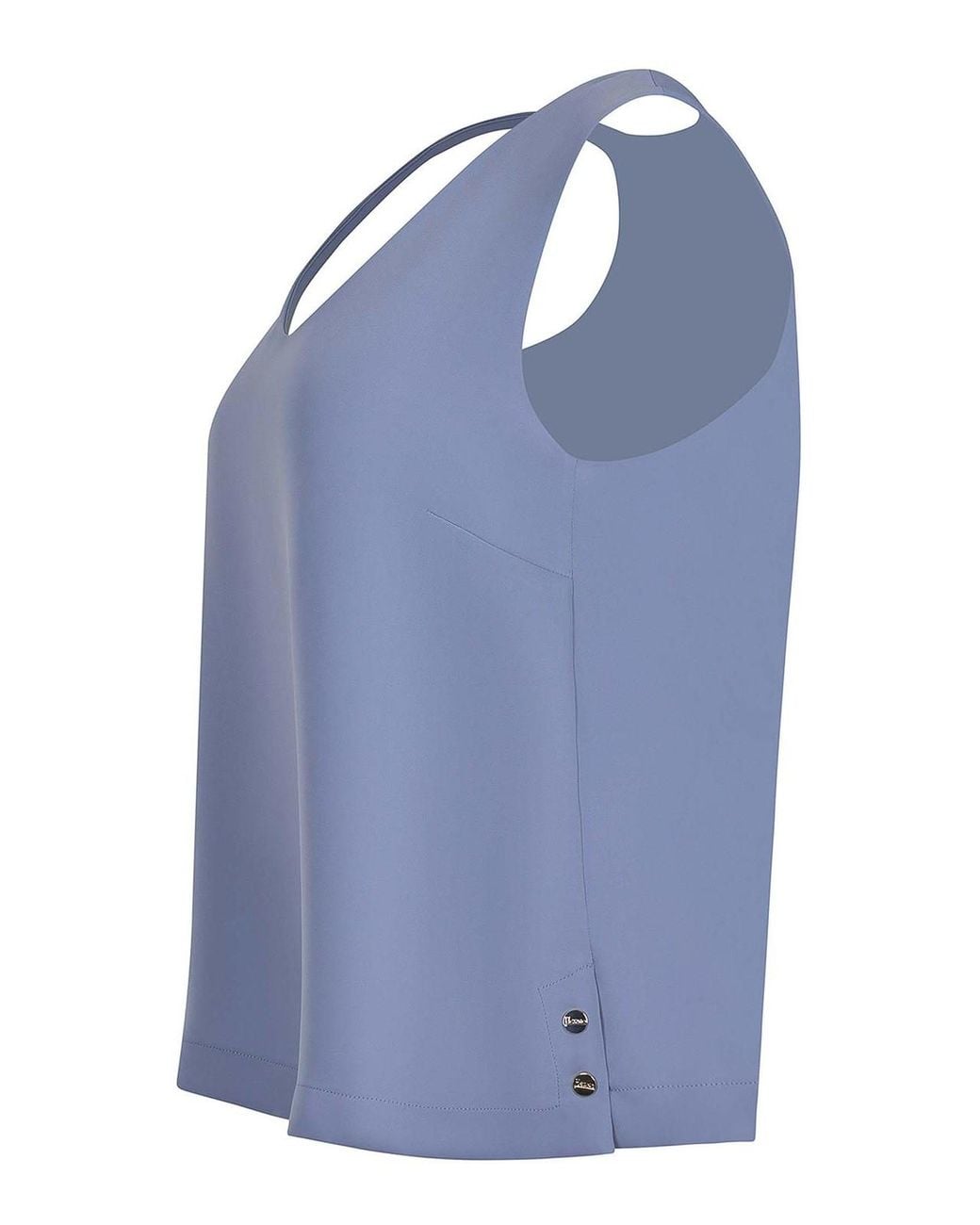 Herno Blue Blouse Made Of Satin