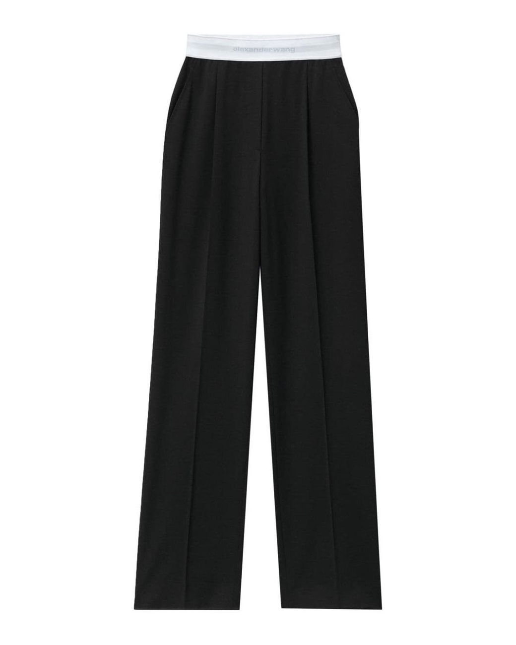 Alexander Wang Black Long Pants With Logo Band