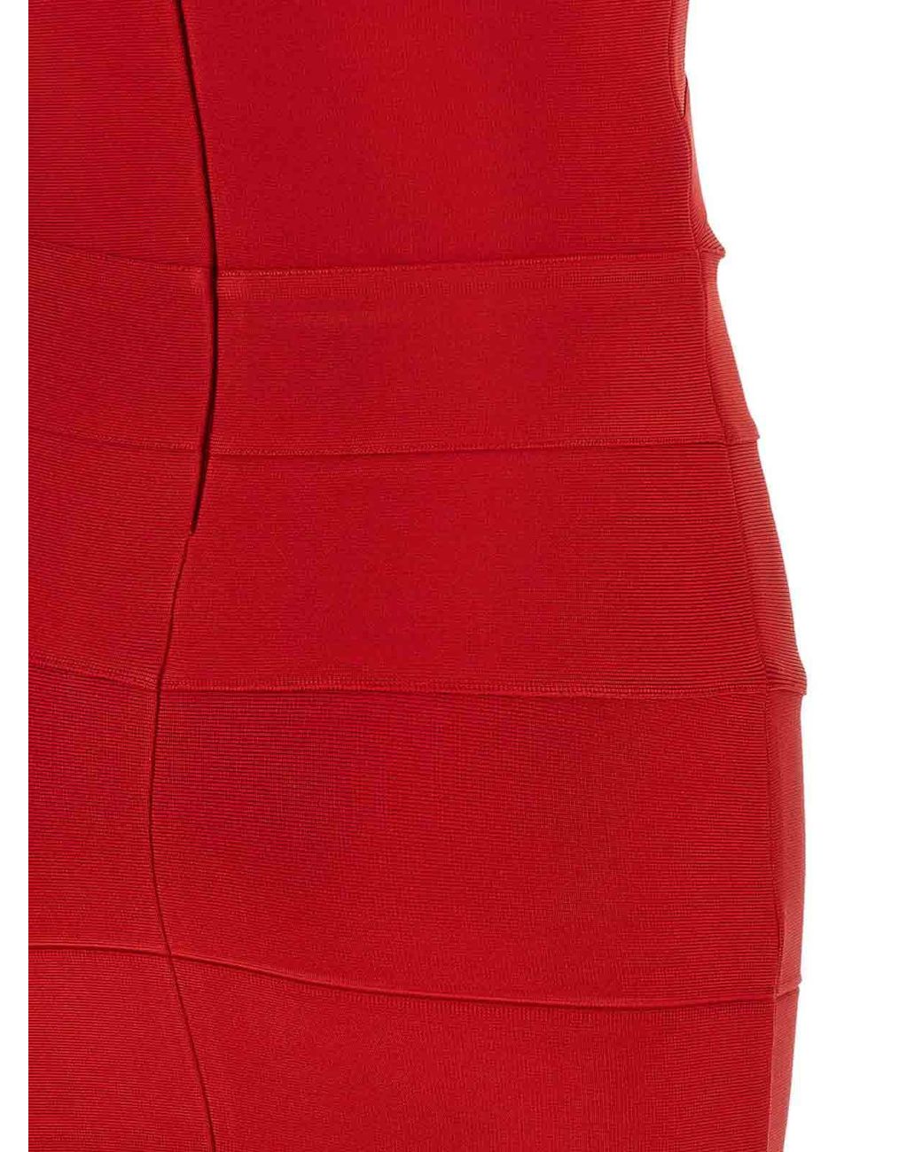 ROTATE BIRGER CHRISTENSEN Red Crossed Band Dress