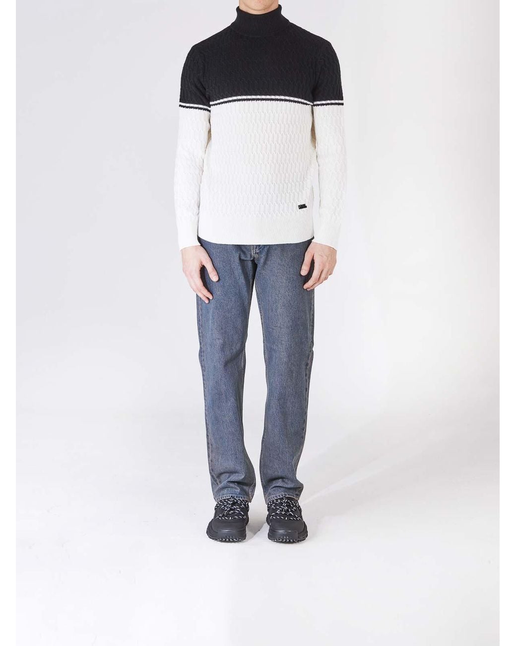 Karl Lagerfeld Blue Two-Tone Shirt for men