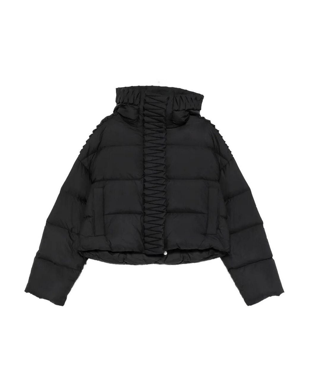 RAXXY Black Hooded Puff Coat