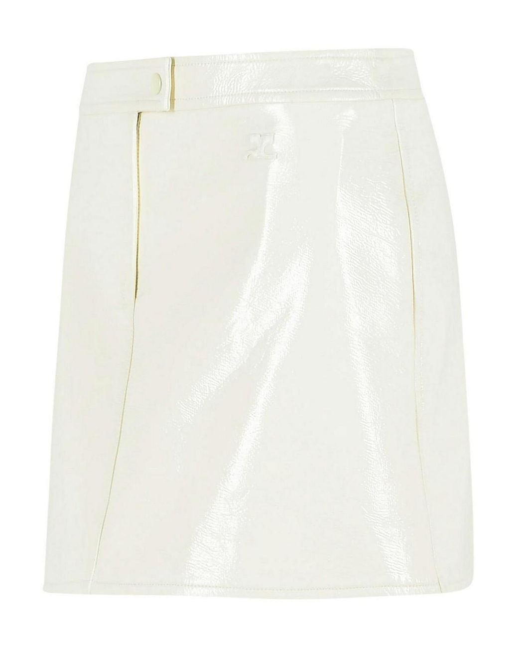 Courreges White Reedition Polyester Blend Miniskirt