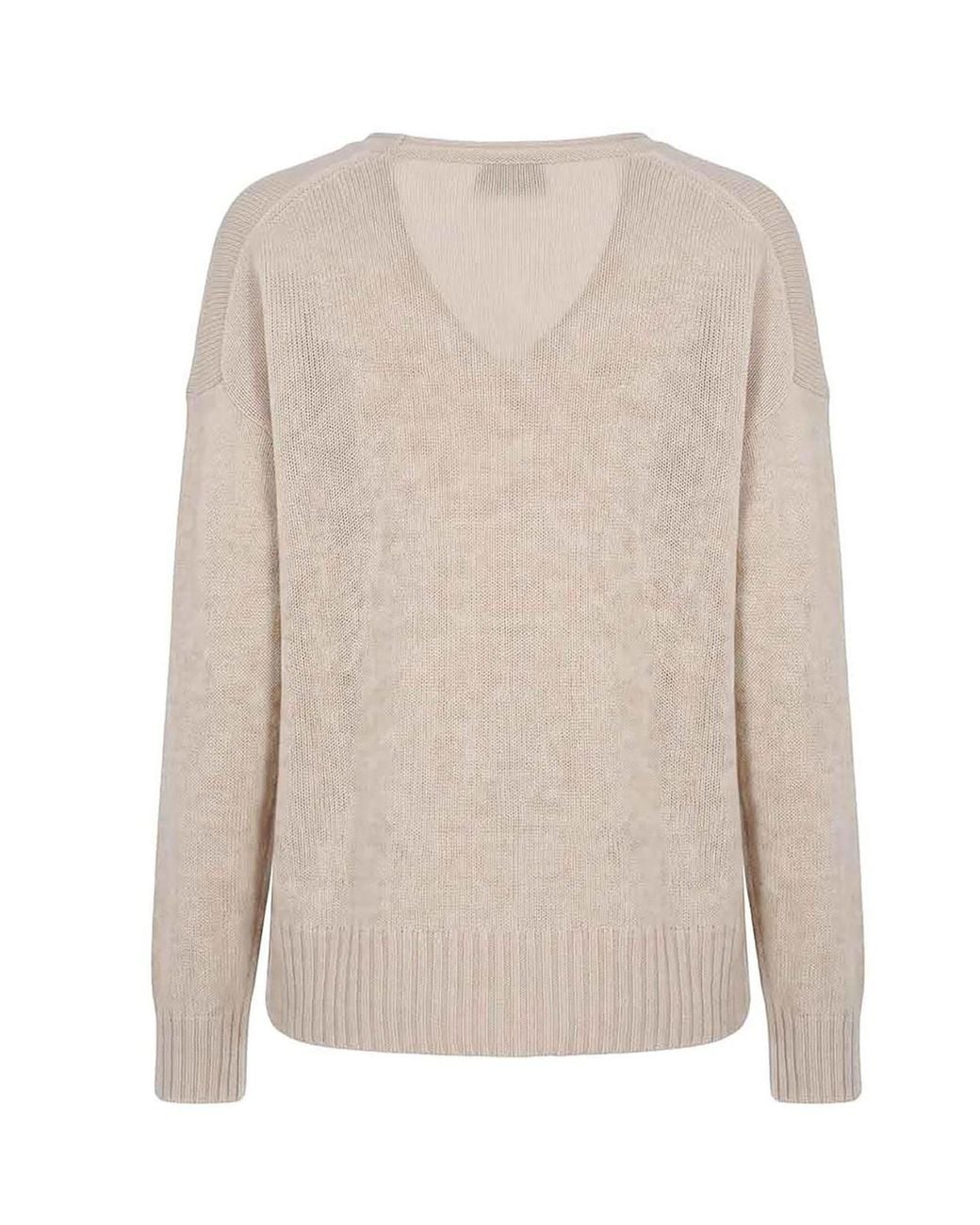 Drumohr Natural V-Neck Sweater