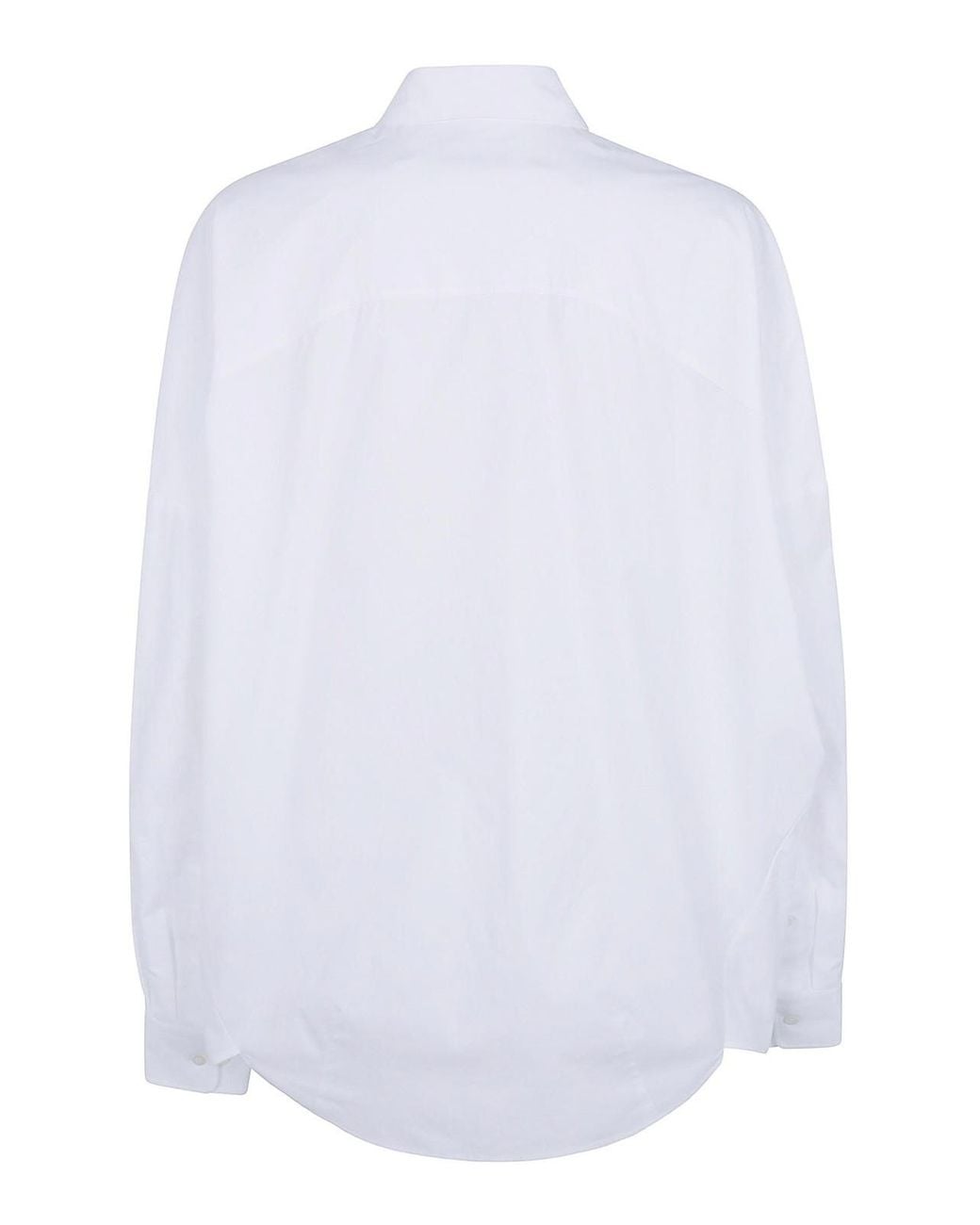 Dries Van Noten White Casia Embroidered Shirt
