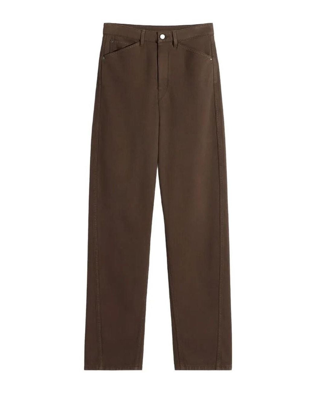 Lemaire Brown Five Pockets Twisted Pants