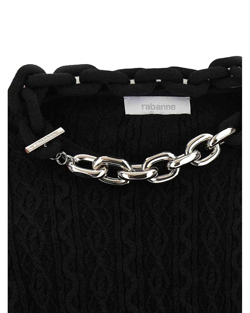 Rabanne Black Necklace Sweater