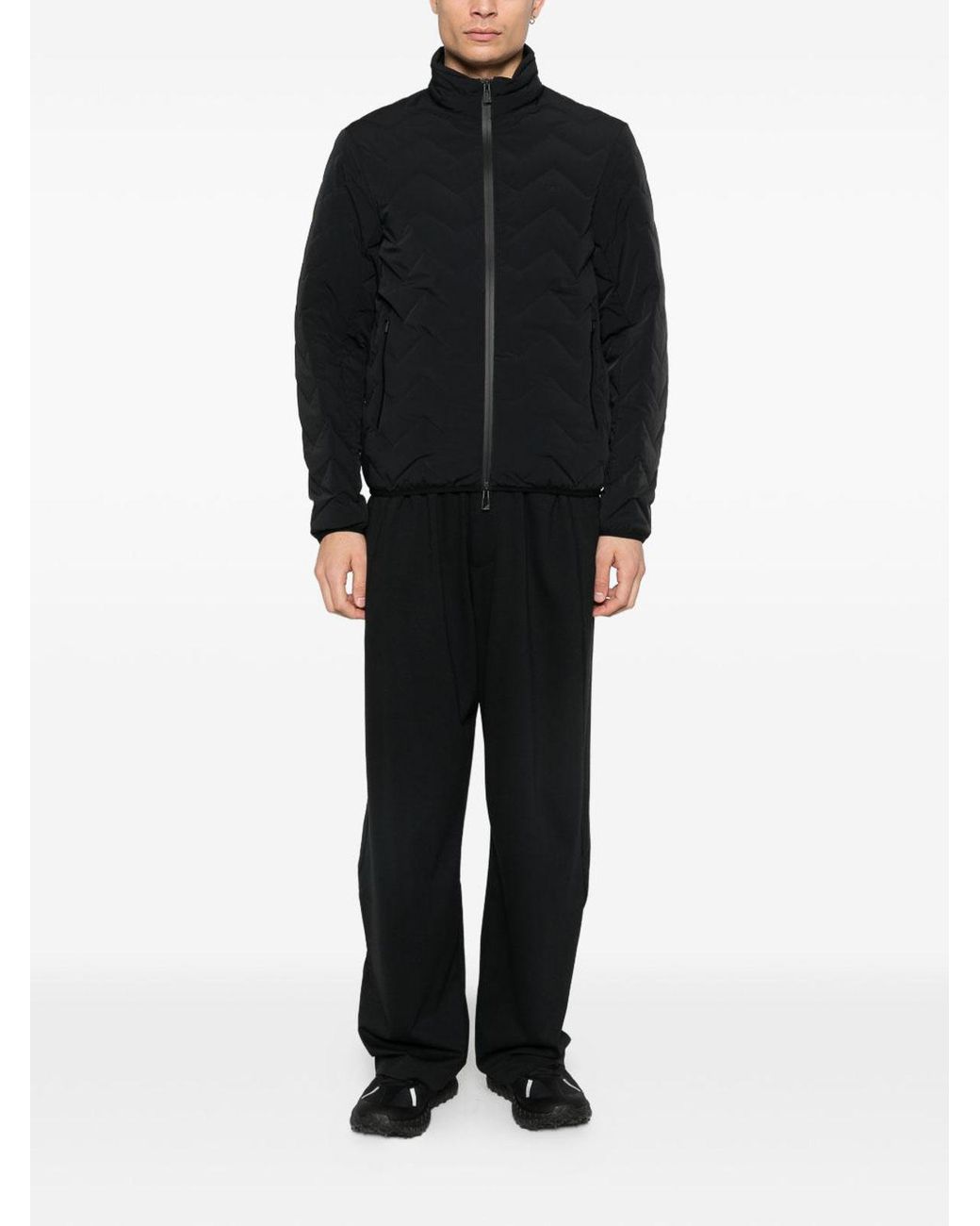 Emporio Armani Black Nylon Down Jacket for men
