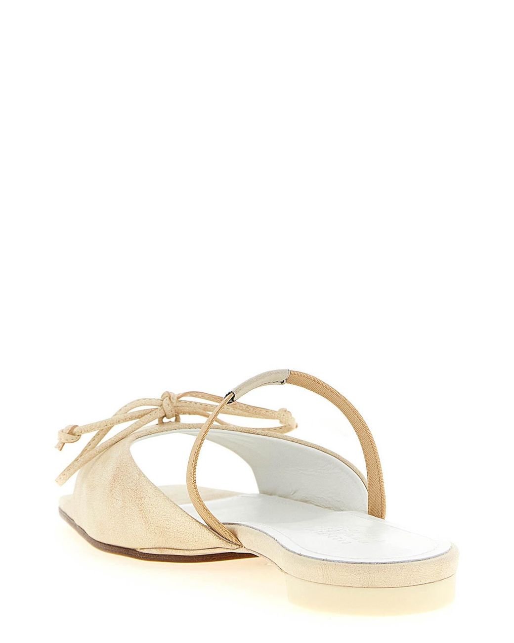MM6 by Maison Margiela White Squared Toe Sandals