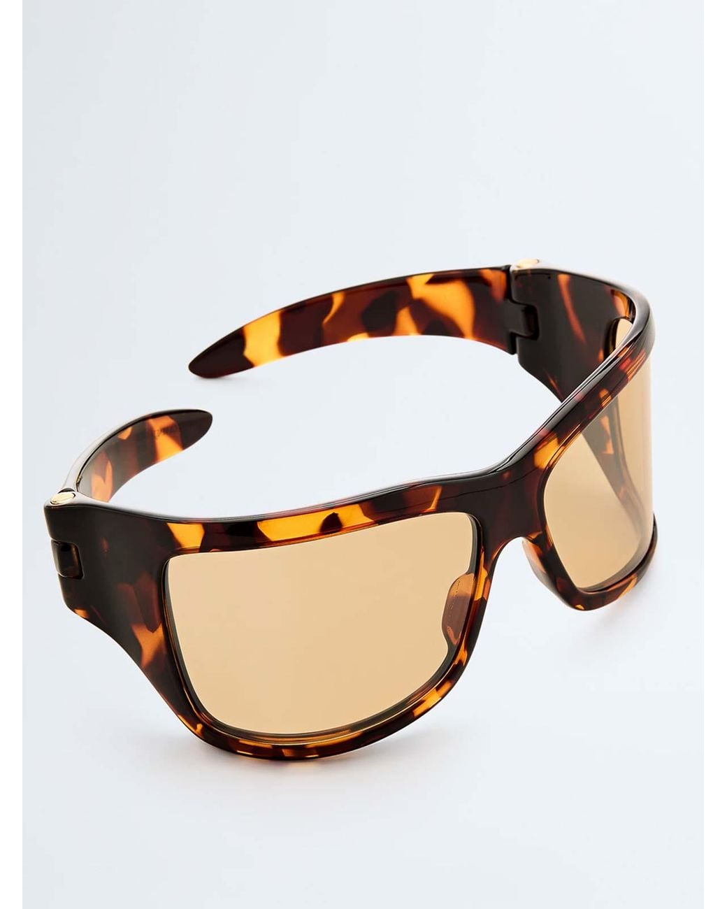 Bottega Veneta Brown Rectangular Sunglasses