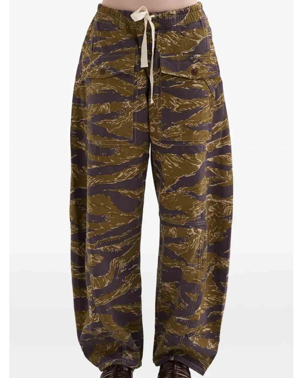 R13 White Camo Reversible Utility Pants