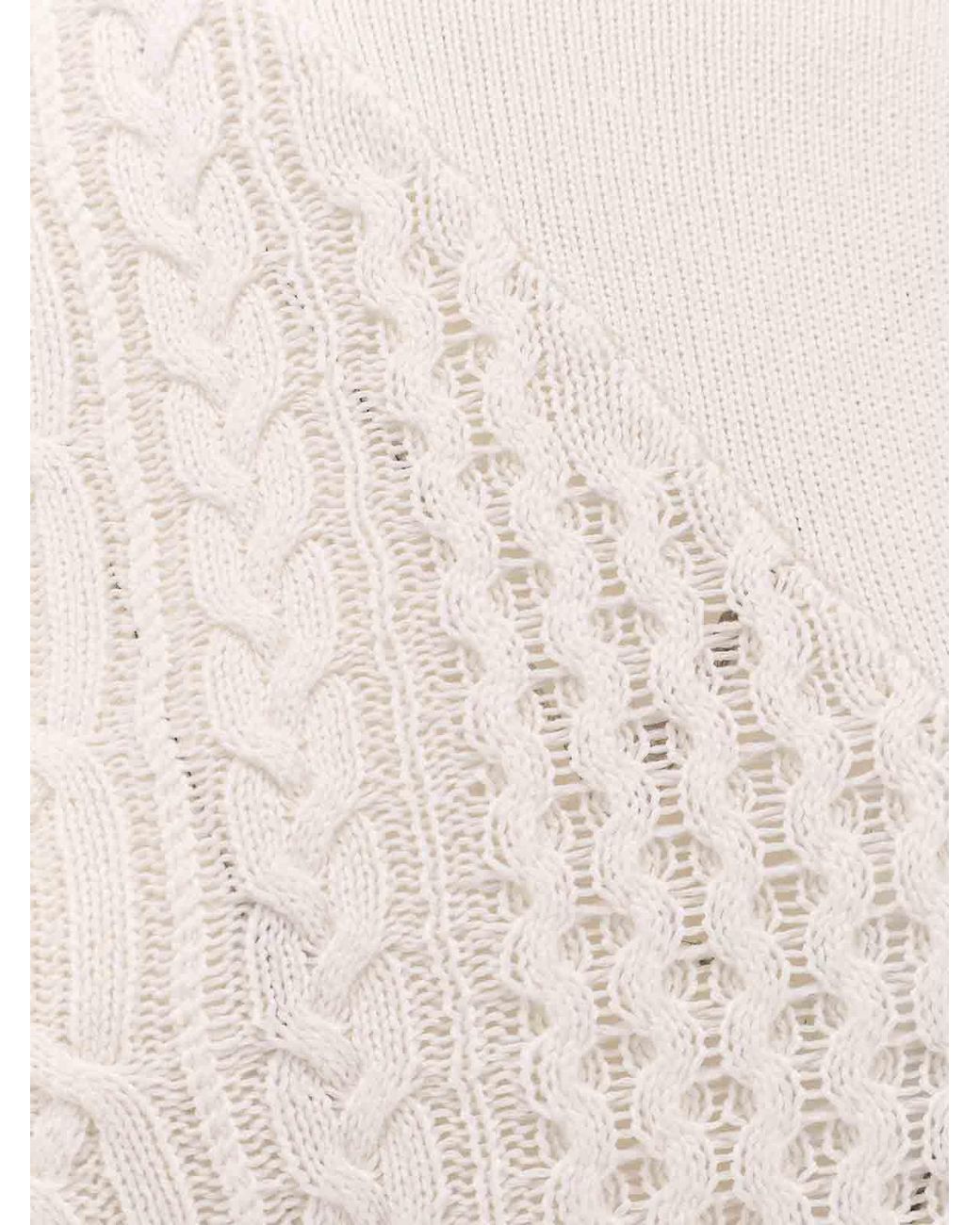 Sacai White Asymmetrical Jersey