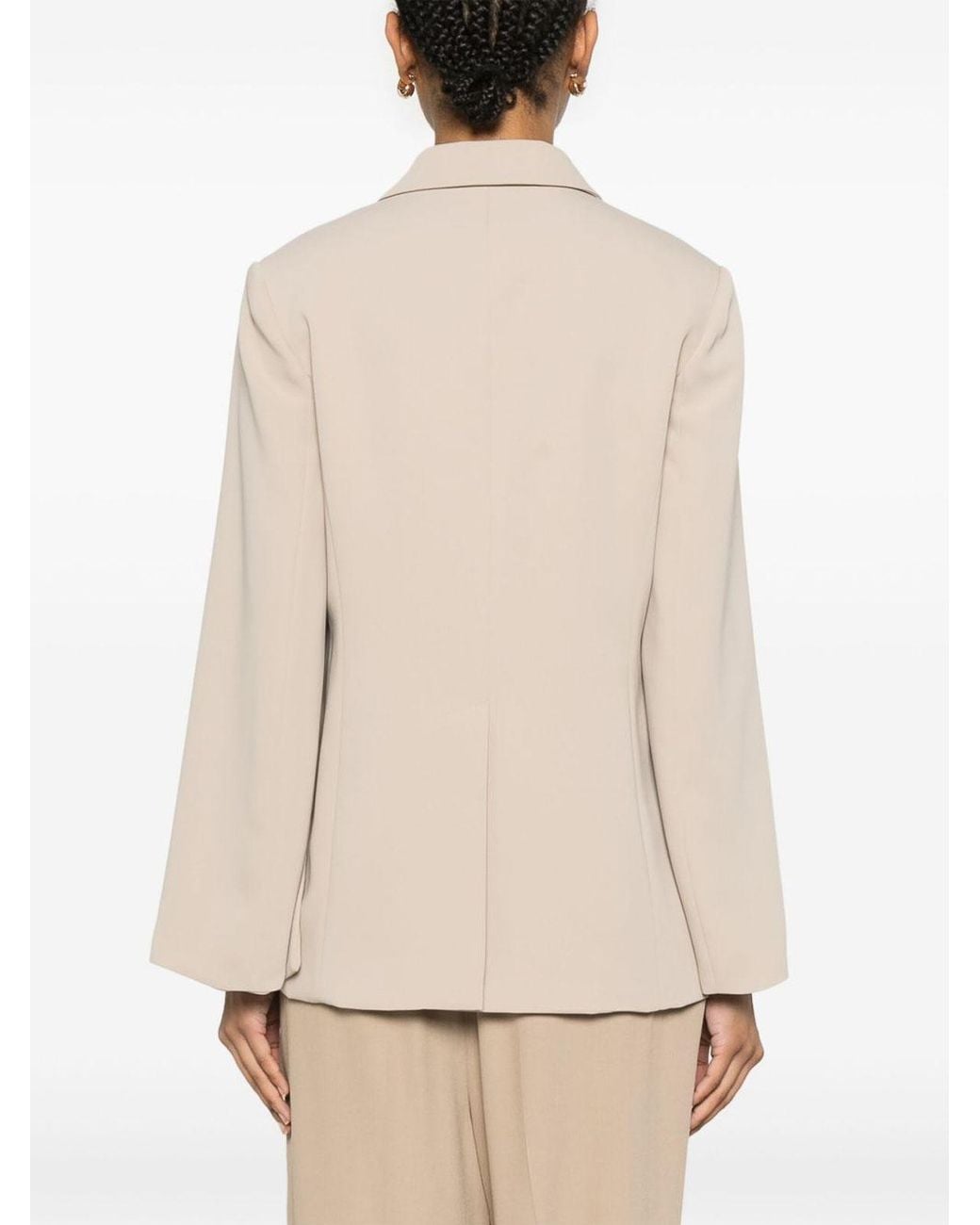 P.A.R.O.S.H. Natural Single-Breasted Blazer Jacket