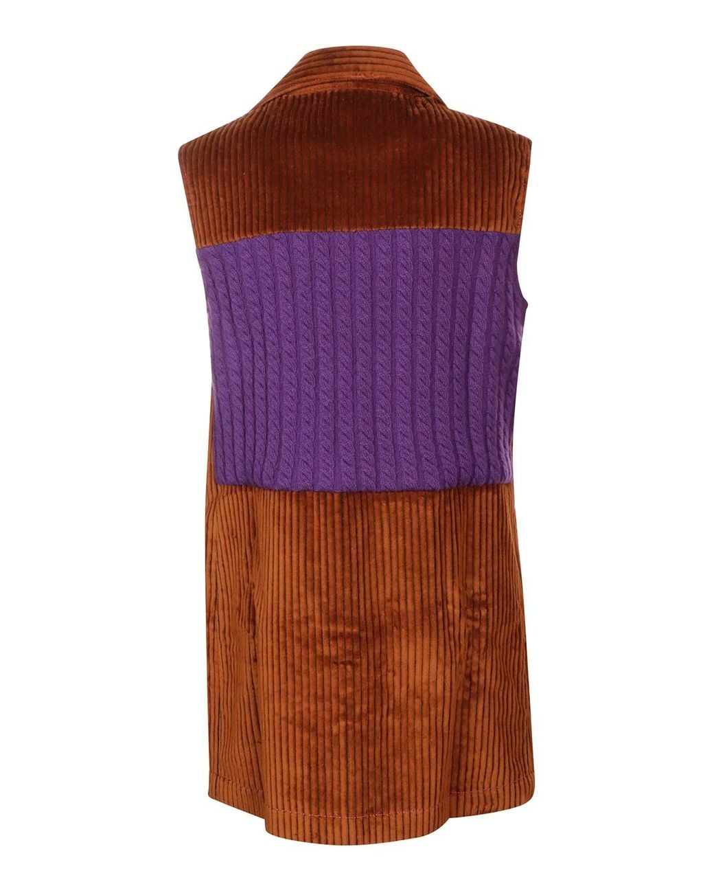 Cormio Brown Corduroy Short Dress