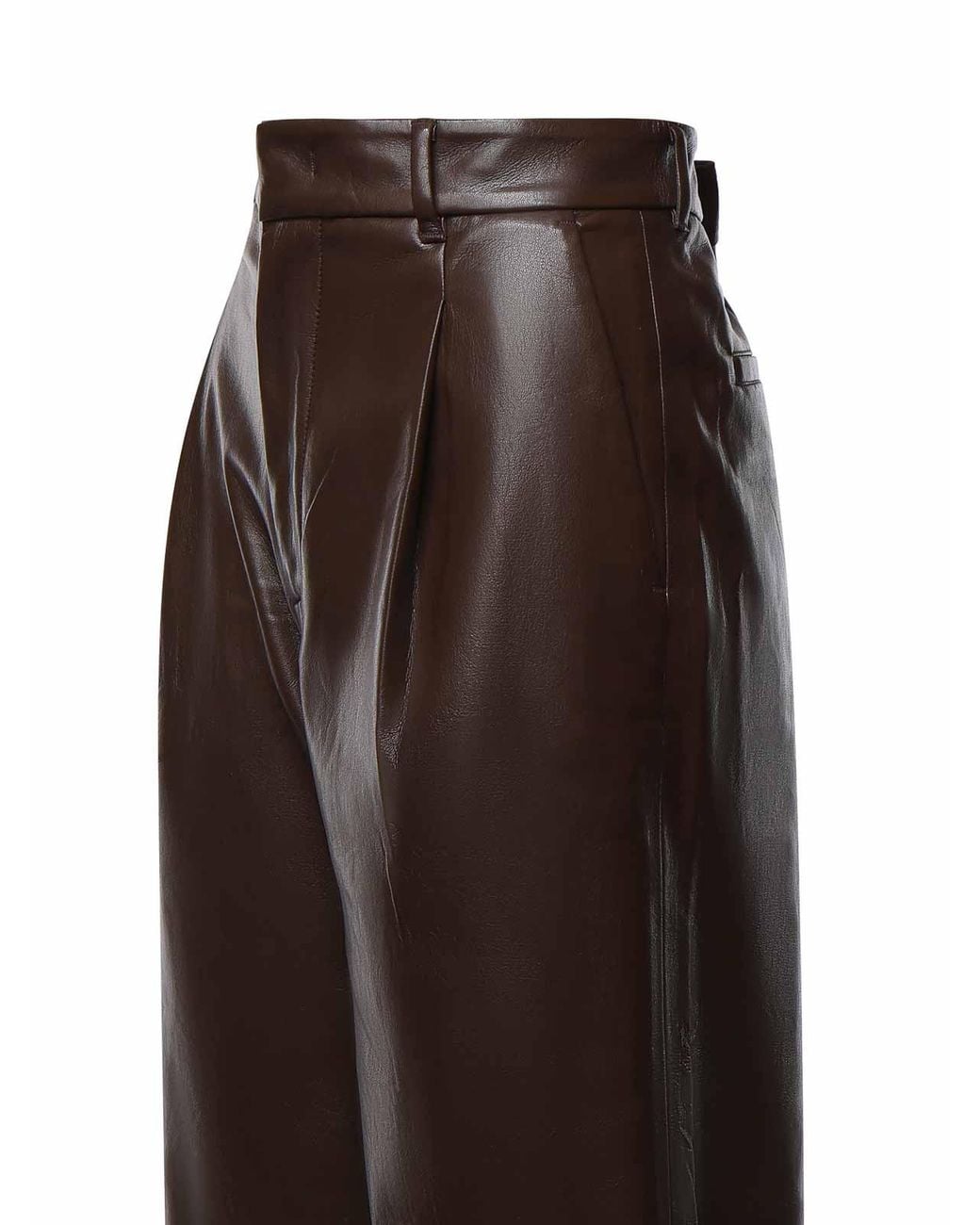 ANDAMANE Brown Sasha Wide-Leg Pants