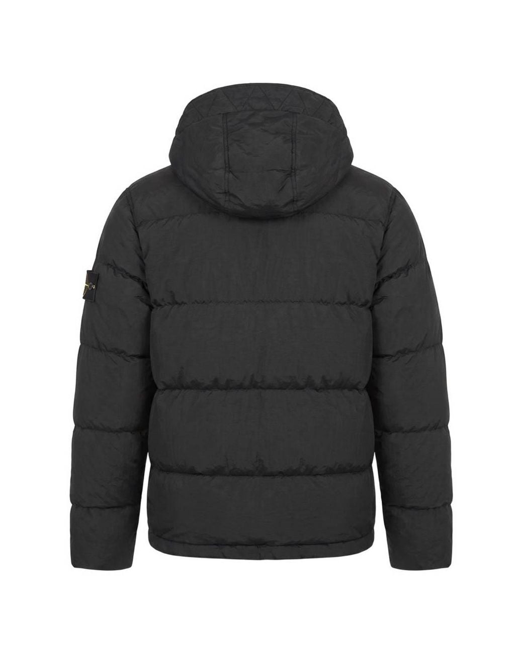 Stone Island Black Nylon Metal Hooded Down Jacket for men