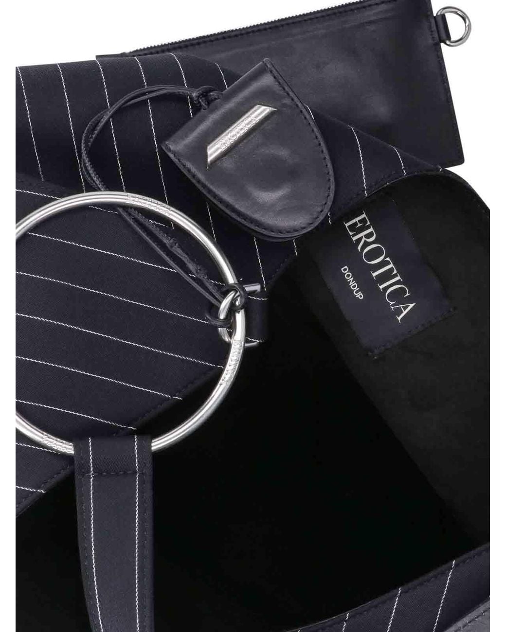 Dondup Black Large Hobo Bag