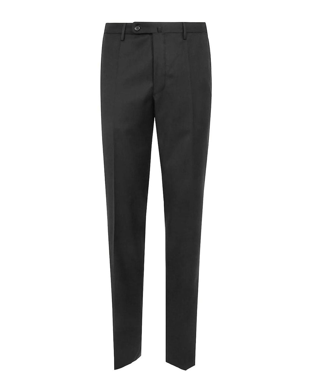 Incotex Black Pleated Wool Tailored Trousers for men