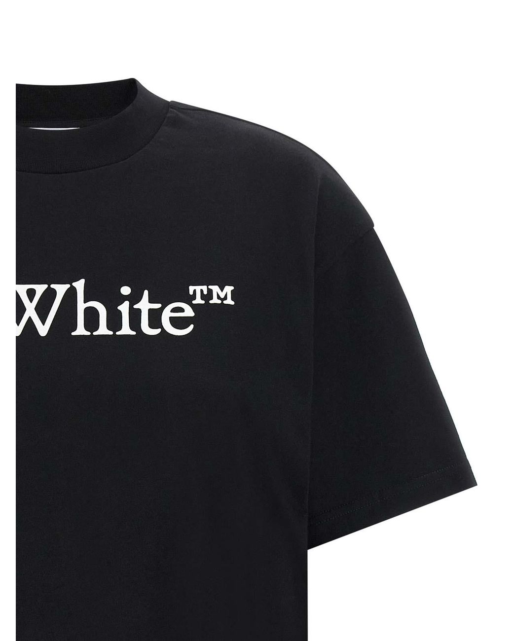 Off-White c/o Virgil Abloh Black Big Logo Bookish' T-Shirt
