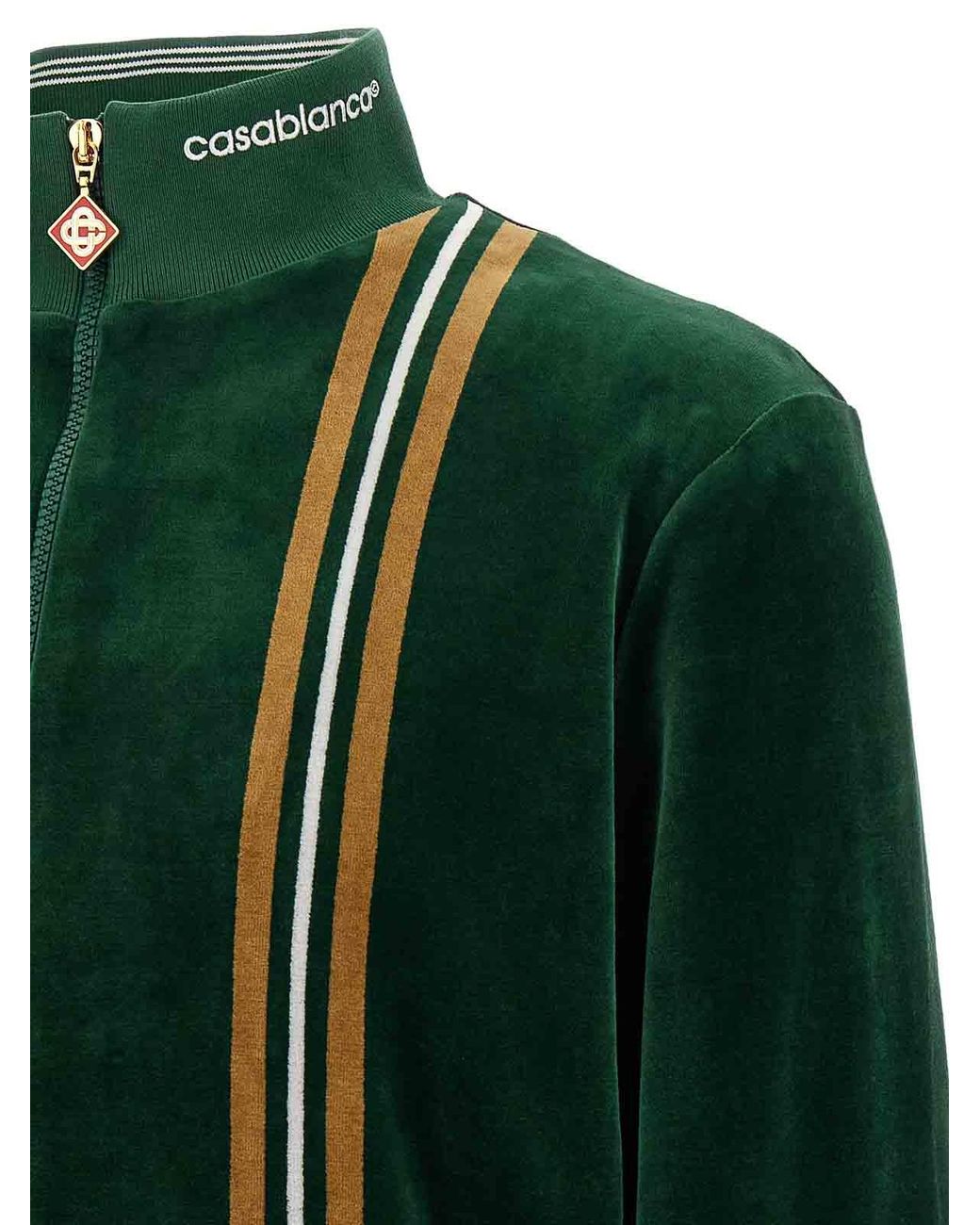 Casablanca Green Velour Sweatshirt for men