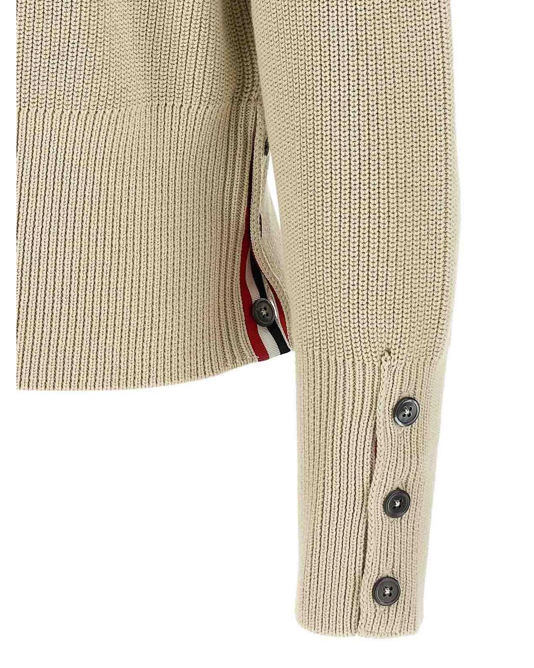 Thom Browne Natural 4Bar Sweater for men