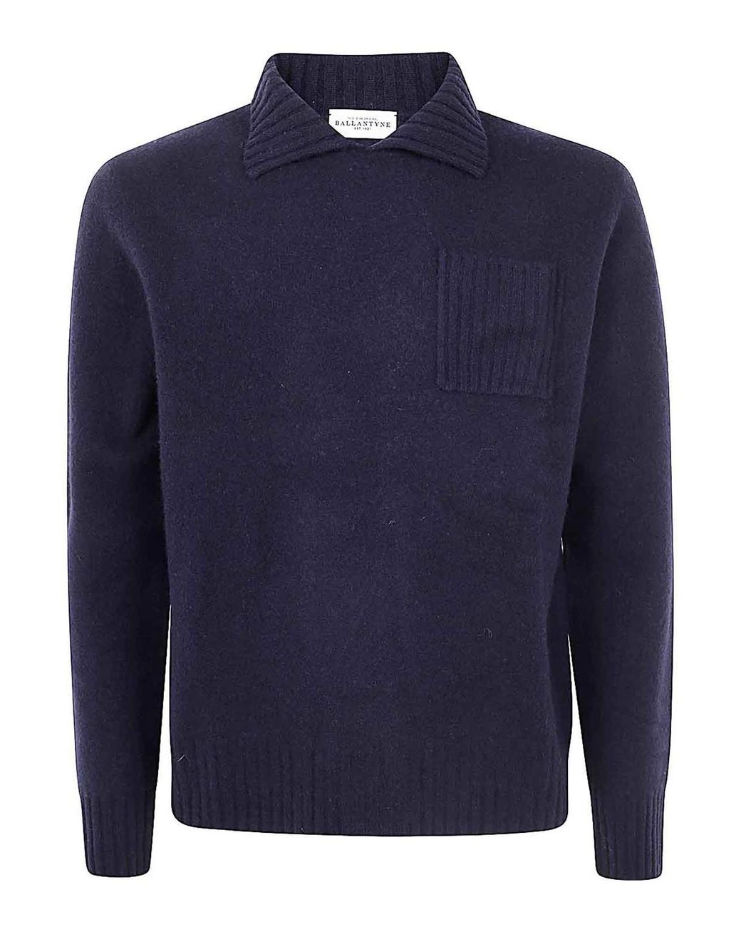 Ballantyne Blue Sailor Neck Pullover for men