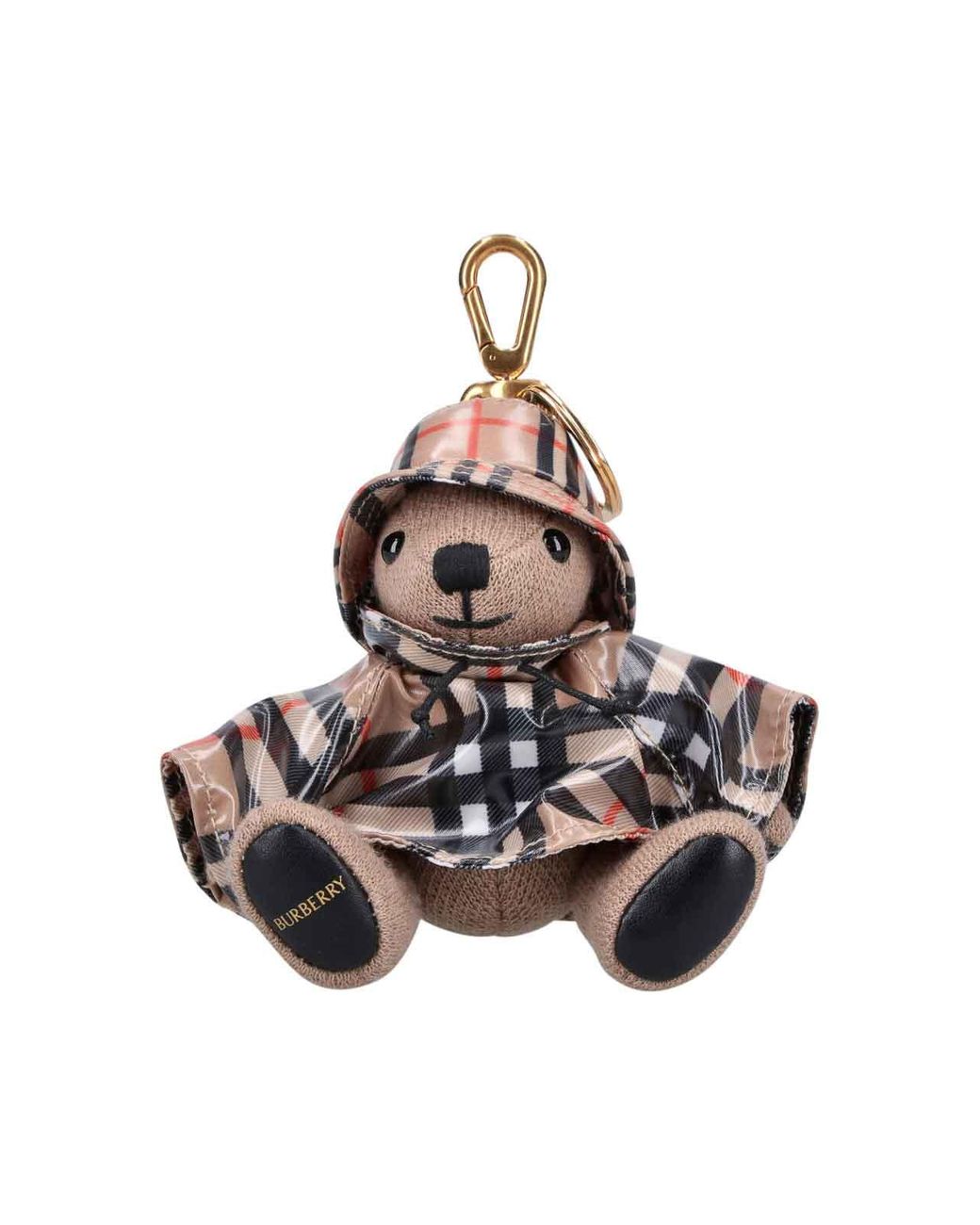 Burberry Natural Teddy Bear Keychain Charm