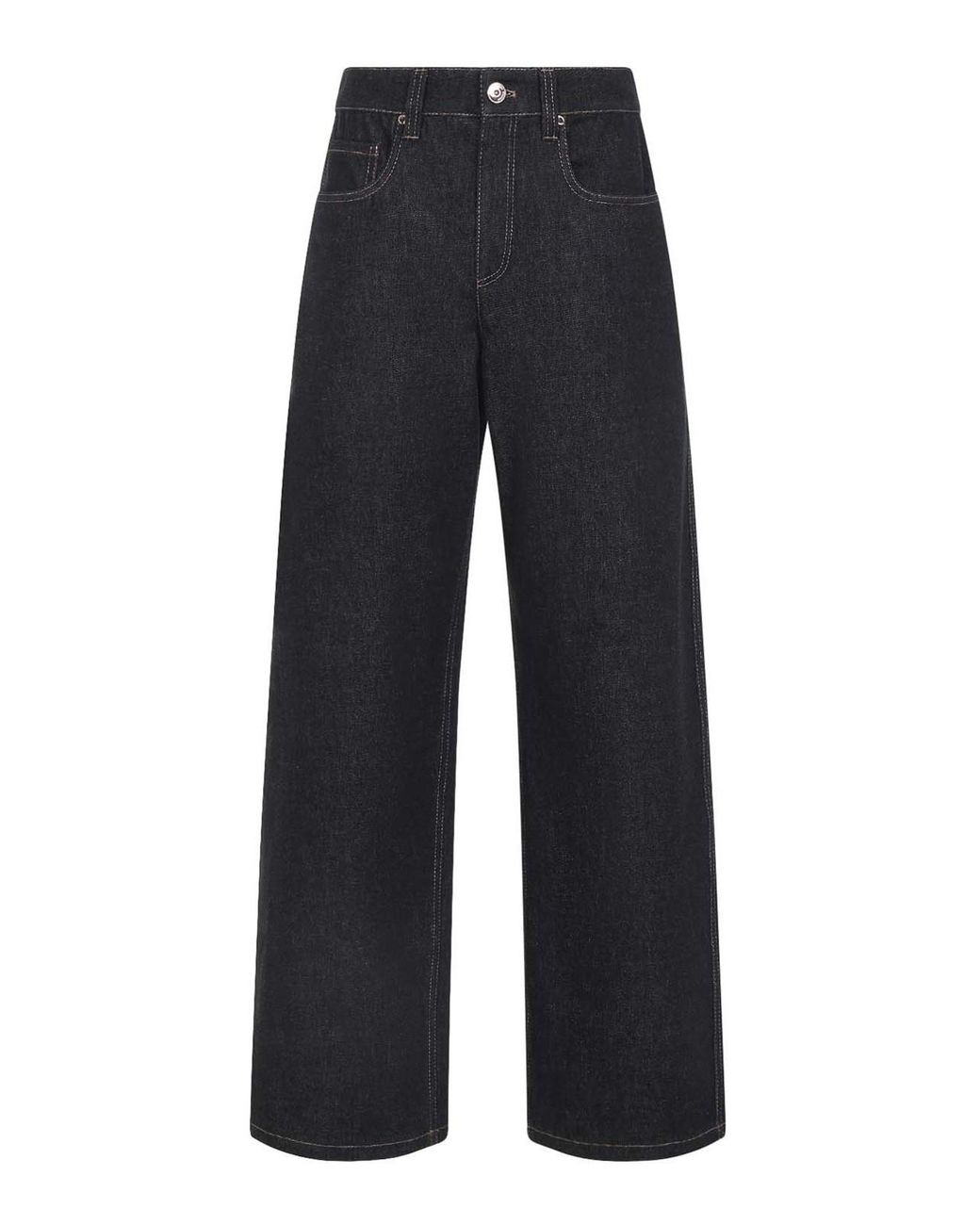 Brunello Cucinelli Blue Cotton Jeans