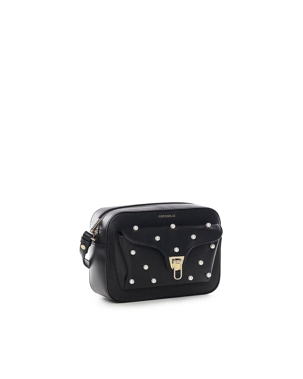 Coccinelle Black Leather Beat Bag