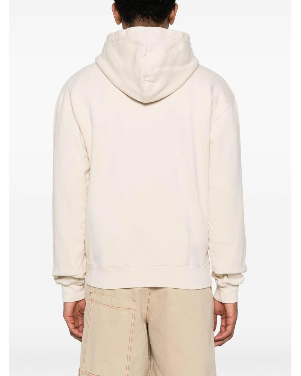 Jacquemus White The Gros Grain Logo Hoodie for men
