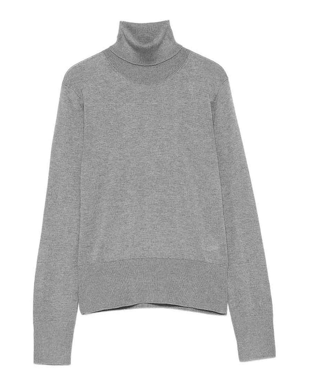 Alpha Studio Gray High Neck Sweater