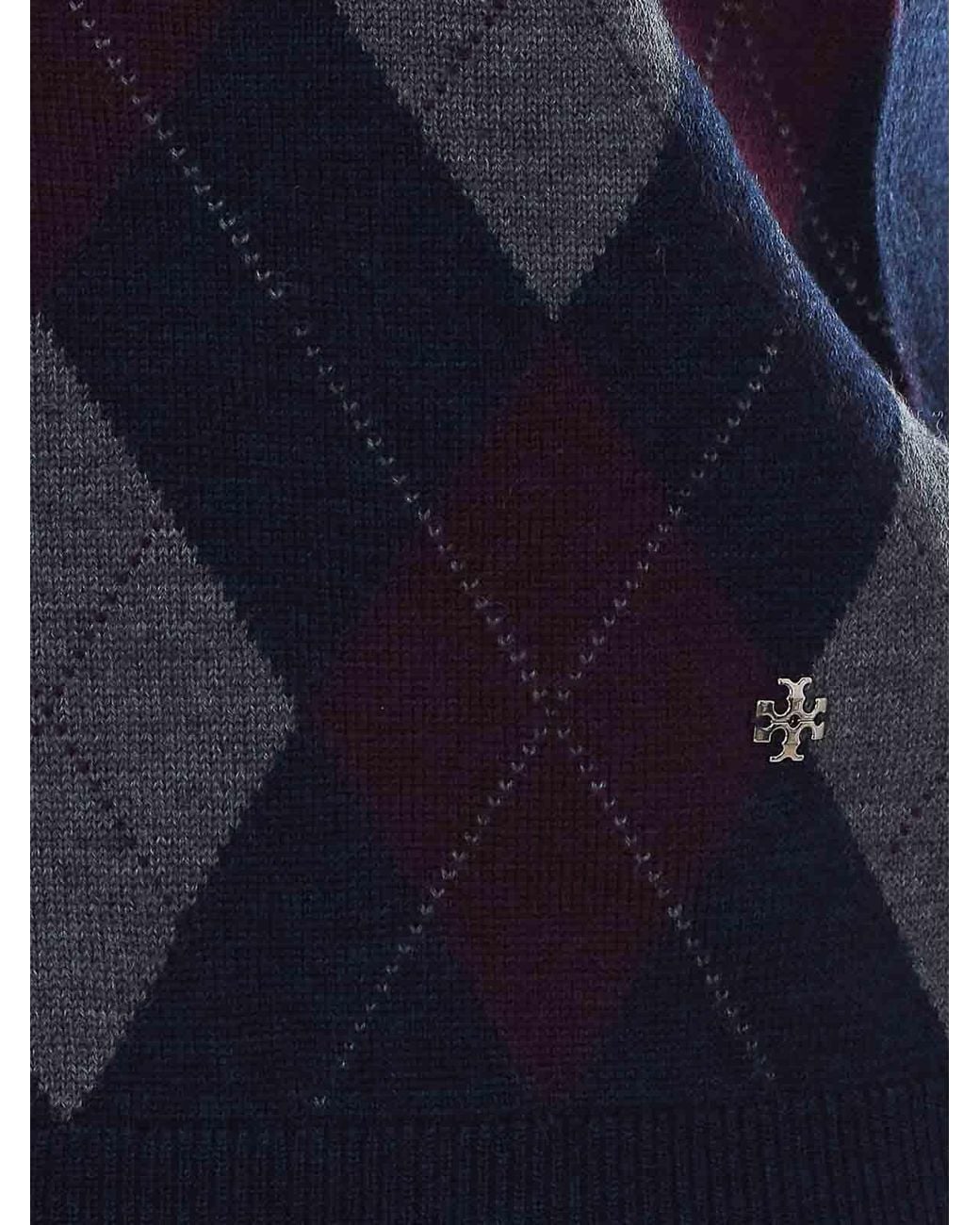Tory Burch Blue Short Sleeves Sweater