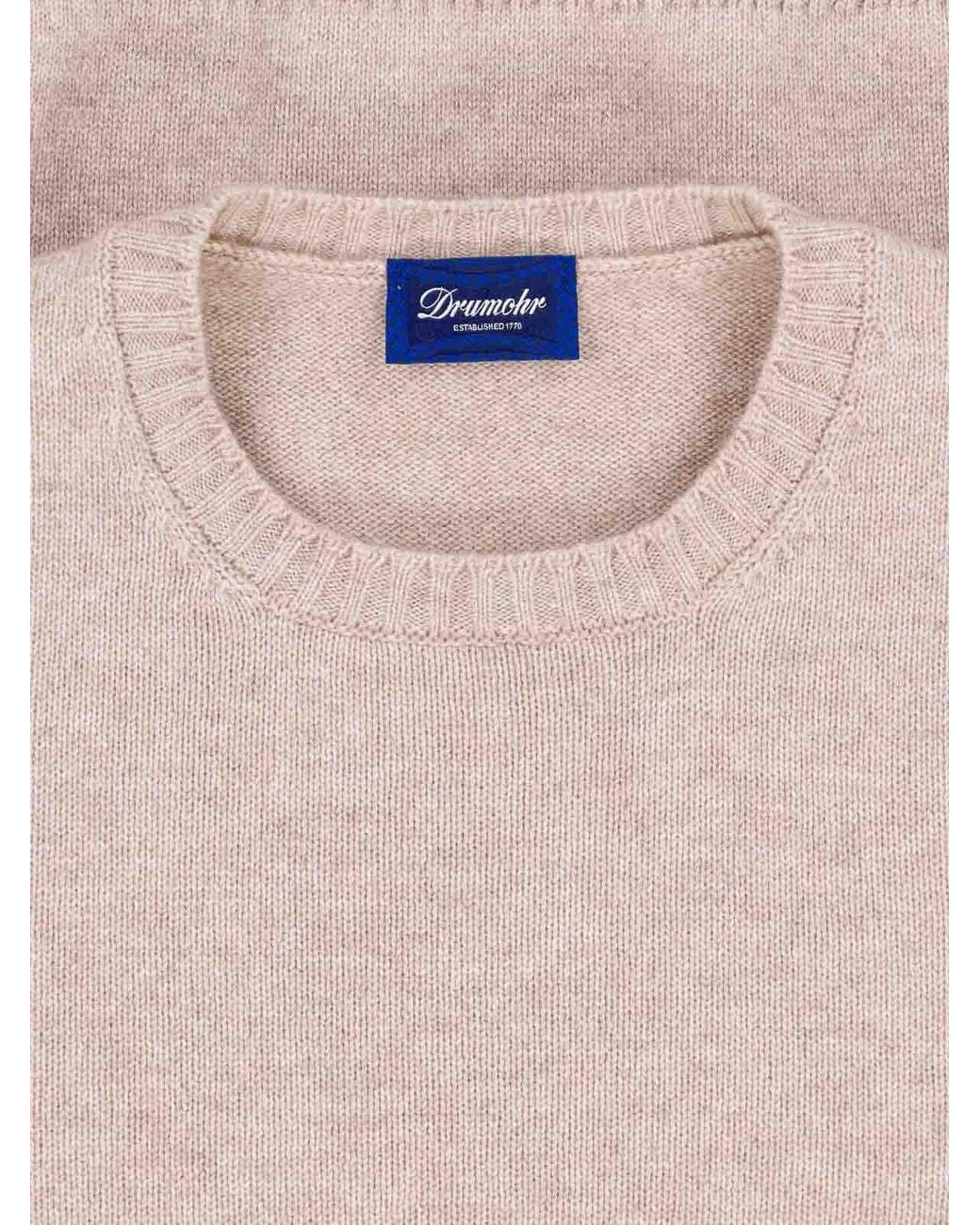 Drumohr Pink Cashmere Sweater for men