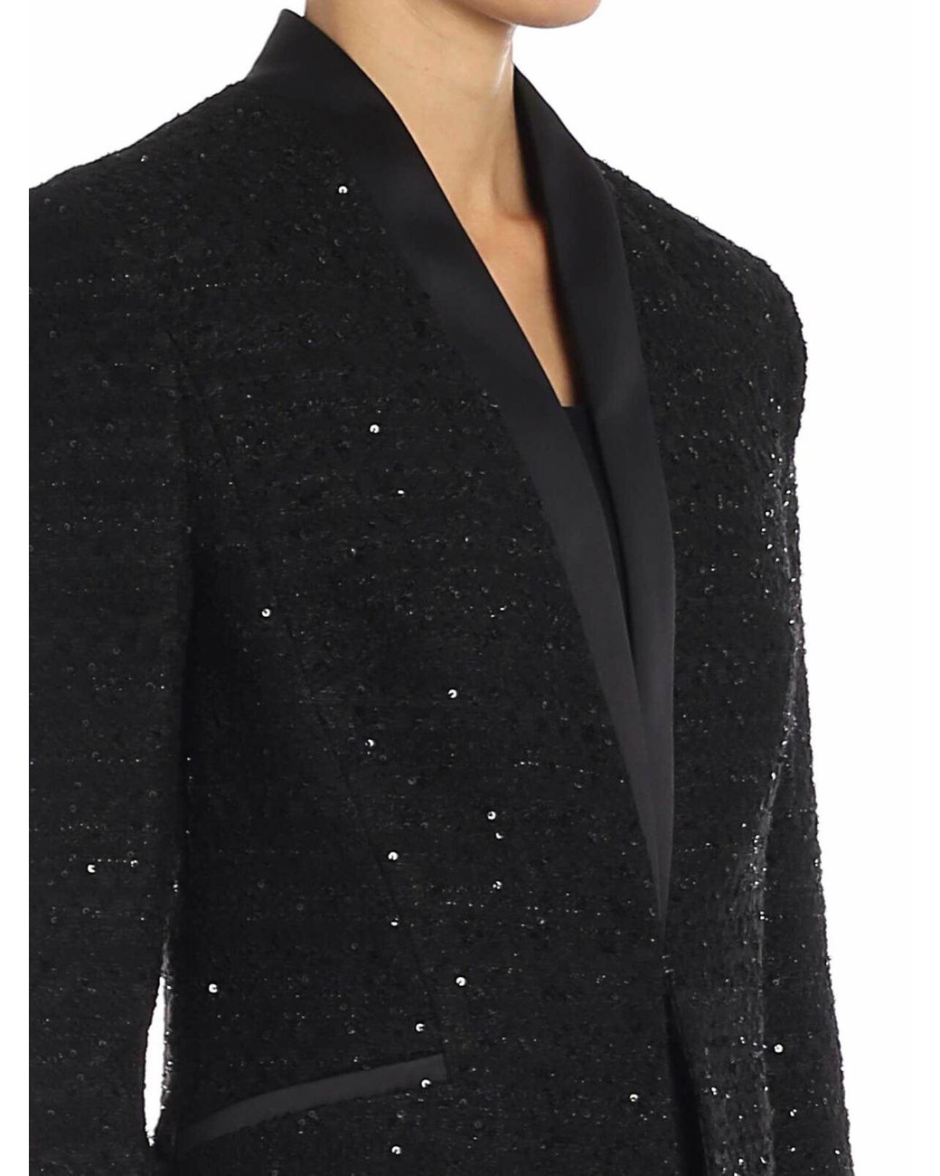 Karl Lagerfeld Black Jacket With Sequins