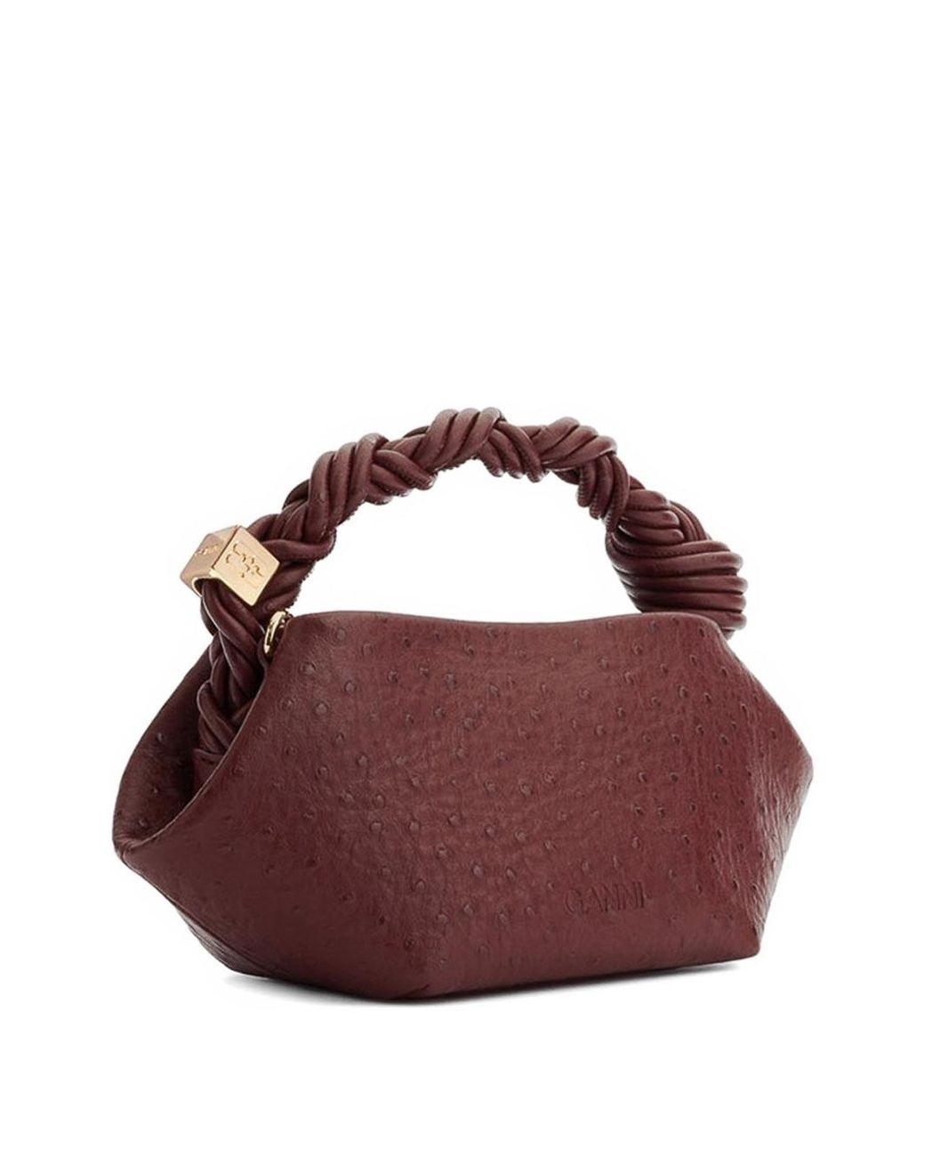 Ganni Brown Burgundy Mini Bou Bag