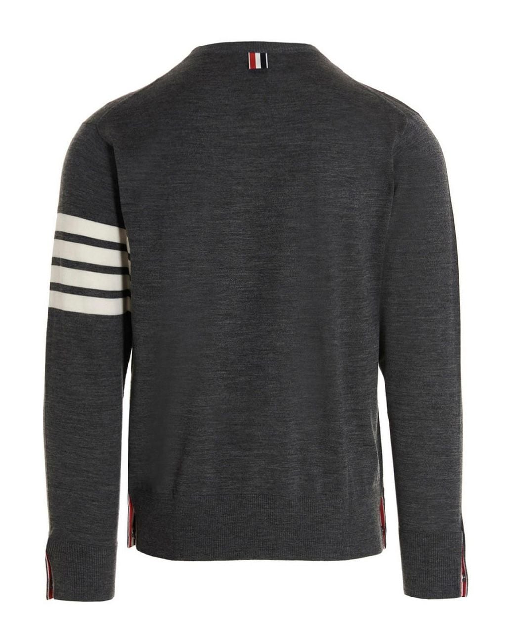 Thom Browne Black 4 Bar Sweater for men