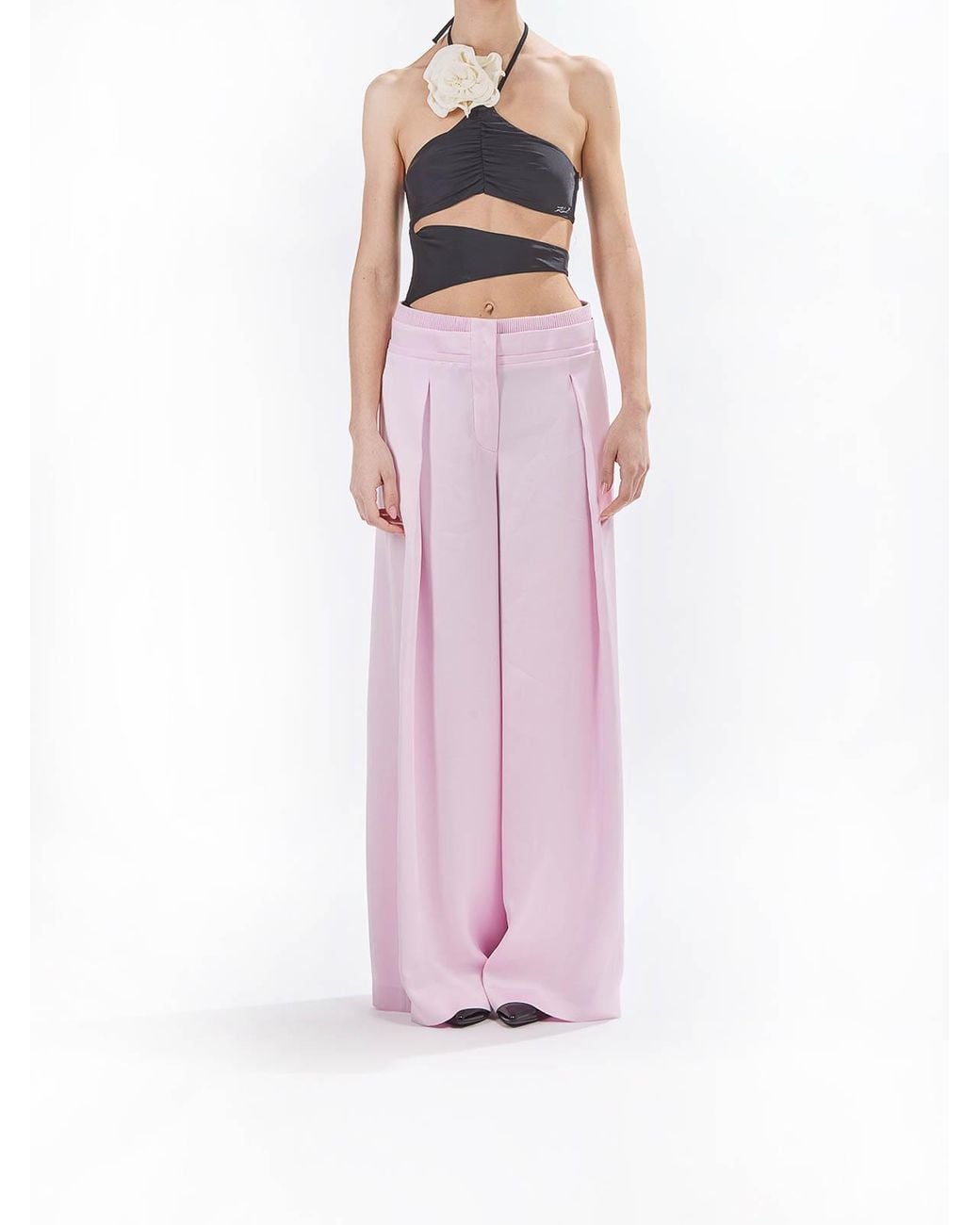 Genny Pink Pantalone Envers Satin
