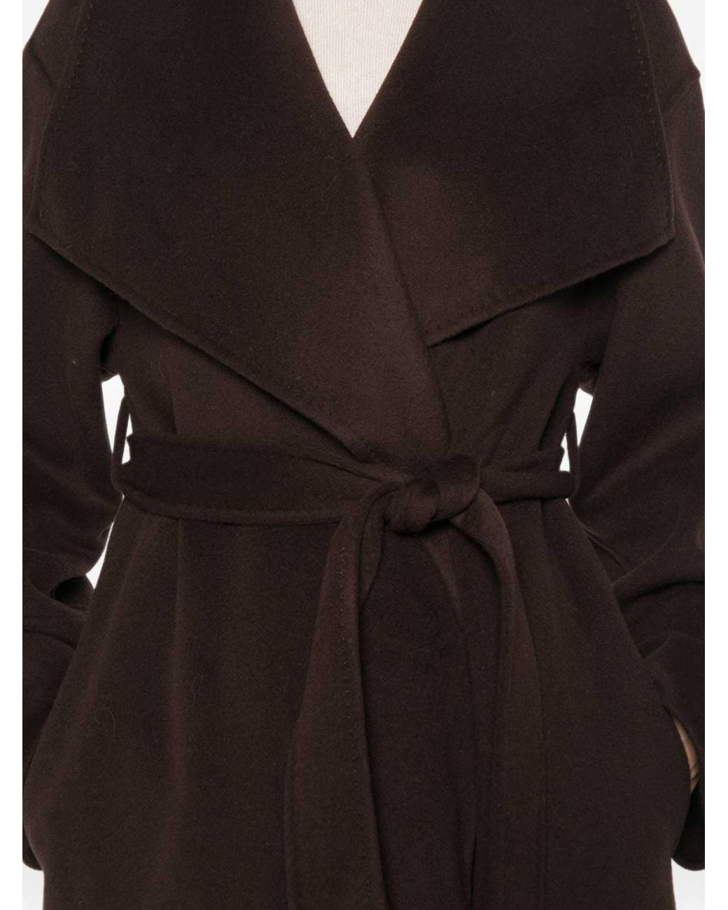 Soft Goat Black Wool Long Coat