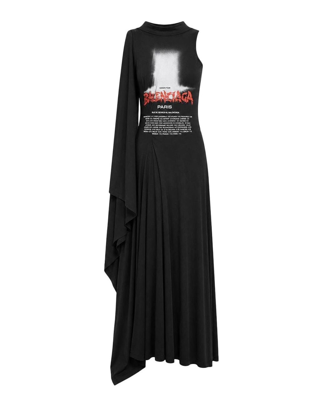 Balenciaga Black The Door Long Dress