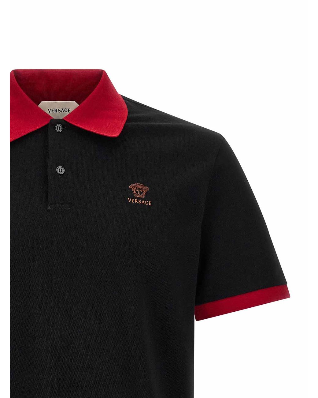 Polo Versace pour homme en coloris Black