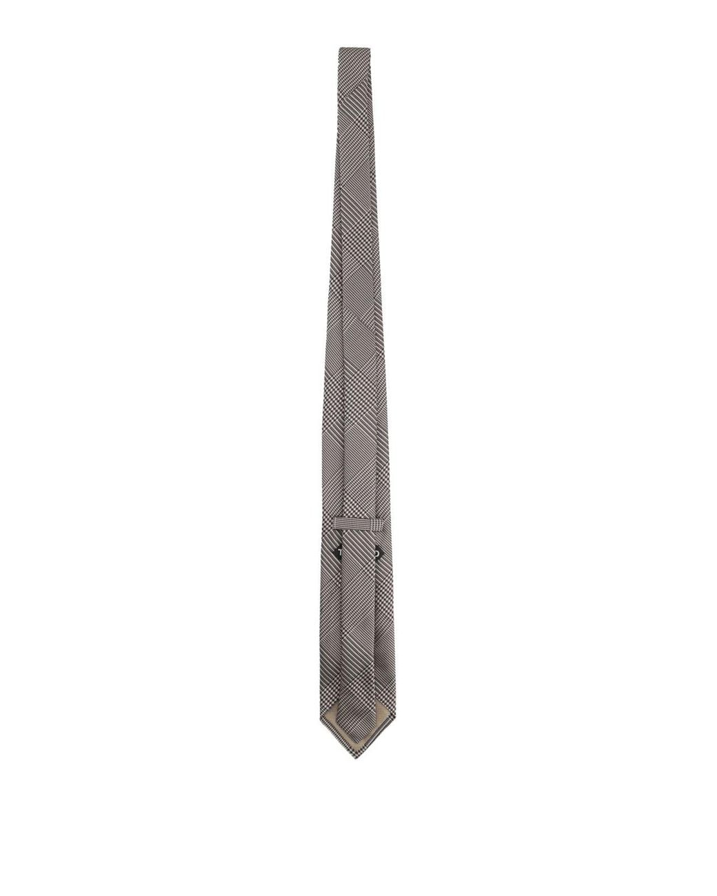Tom Ford White Check-Pattern Tie for men