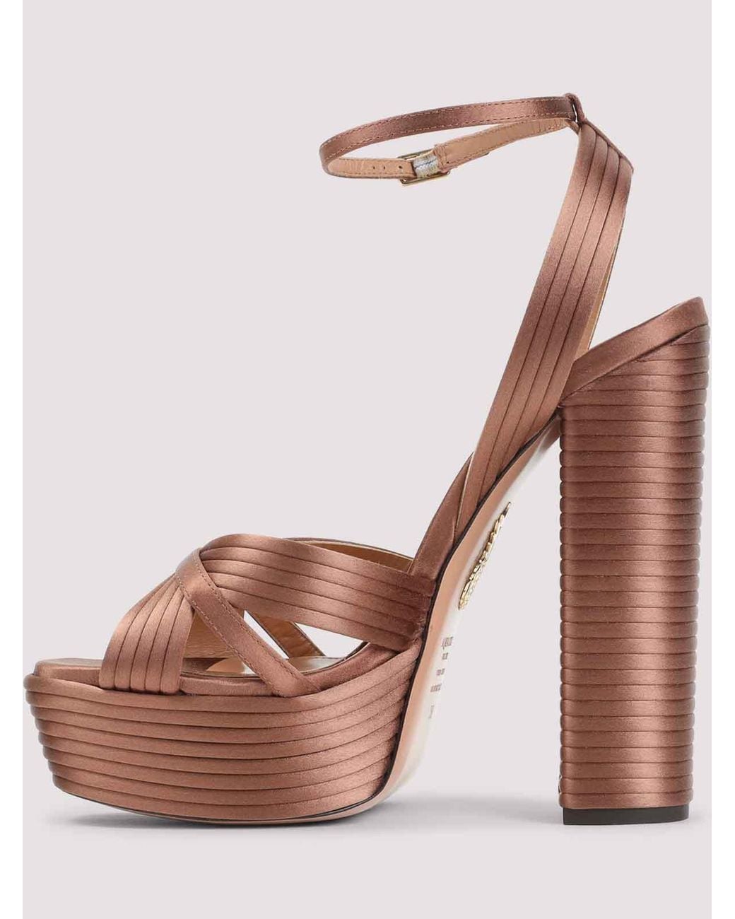 Aquazzura Brown Sundace Sandals